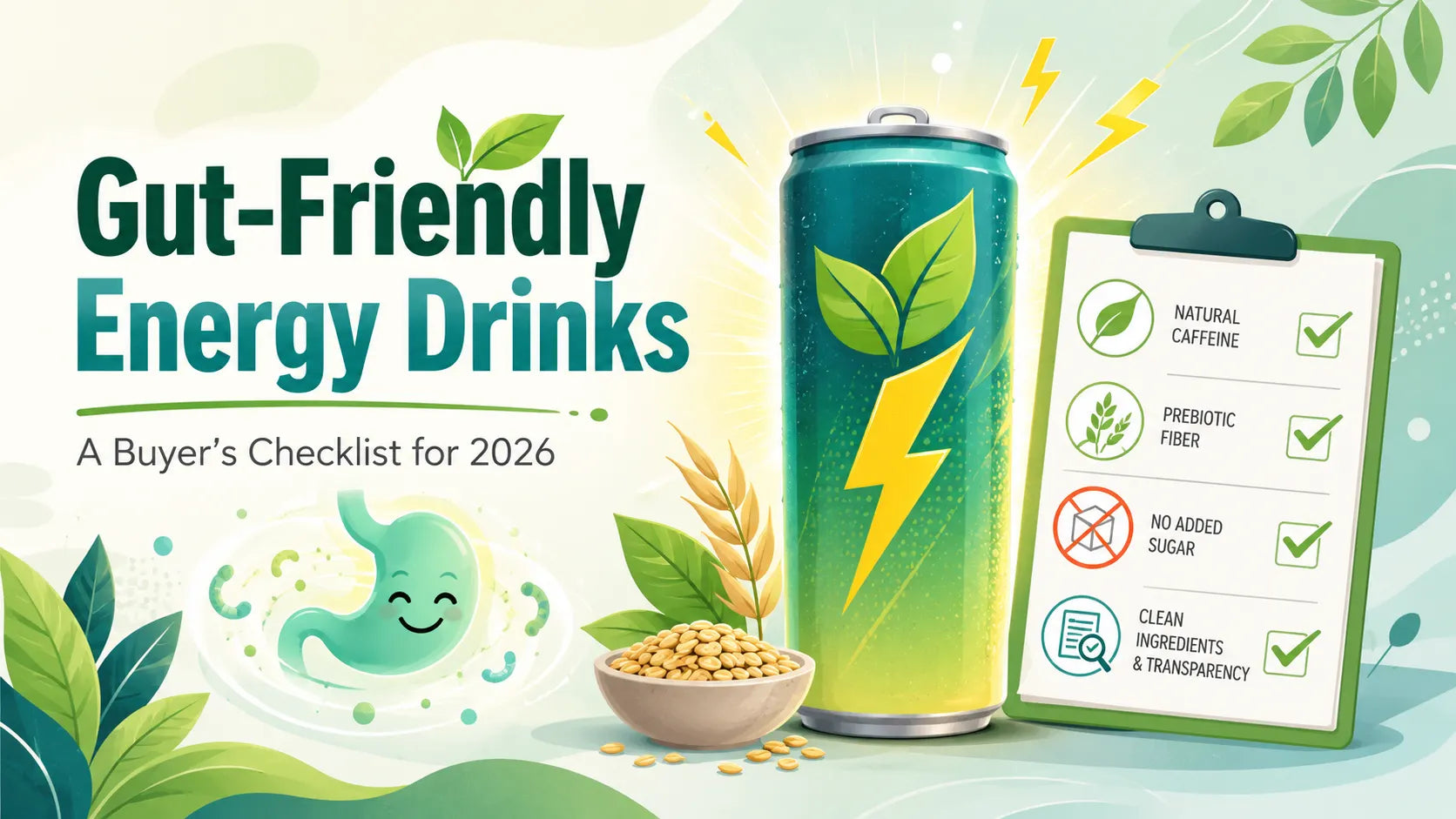 gut-friendly energy drink
